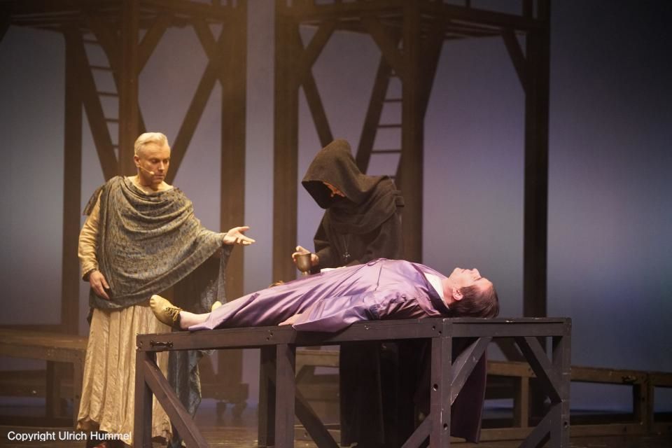 Johannes Anglicus behandelt den Papst. paepstin musical stuttgart 109